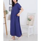 ワンピース 接触冷感レーヨンナイロンボトルネックフレアワンピース