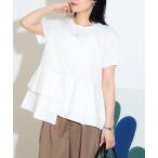 tシャツ Tシャツ レディース BEAMS HEART / アシンメトリー 異素材プルオーバー