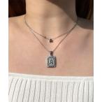 ネックレス blackdia ocean ステンレスイニシャルネックレス レディース