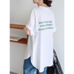 tシャツ Tシャツ レディース バックプリントロゴロンTシャツ