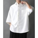シャツ ブラウス メンズ Oversize Drop shoulder Regular collar shirt/オーバーサイズ ドロップショルダー