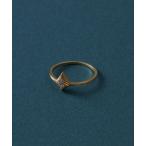 指輪 リング ラインテクスチャーアローダイヤパヴェリング K10 レディース