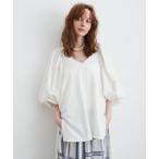 tシャツ レディース vネック 七分袖 五分袖 無地 デート