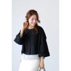 ジャケット ノーカラージャケット 「ゆる×きれい」ケープシルエットコート レディース