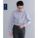 シャツ SHIPS:イージーアイロン ピンストライプ ワイドカラー シャツ メンズ
