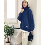 トレーナー スウェット 「JaVaジャバ コラボ」ひと癖が効く。タートルネックbigシルエットプルオーバー レディース