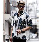 シャツ 弾ける、夏の総柄。ルーズシルエットアロハシャツ メンズ秋服 メンズ レディース