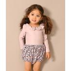 水着 かわいいハート柄フリルロンパース水着 キッズ 子供 女の子