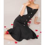 ワンピース レースアップタイトマーメイドワンピース「M〜3L」