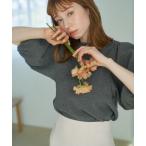 tシャツ パフスリーブシャーリングブラウス レディース