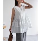 チュニック 「選べる柄」ノースリーブ ティアードチュニック/ギンガムチェック