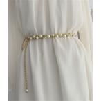 ベルト パールサッシュチェーンベルト レディース