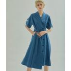 ワンピース オープンカラーシャツワンピース