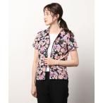  блузон внешний [rienda suelta]SPRING FLOWER короткий рукав блузон одежда для гольфа женский 