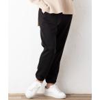 パンツ 裏起毛リブアクセントイージーパンツ