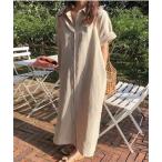 シャツワンピース ロングシャツワンピース
