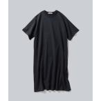 ドレス HIGH GAUGE URAKE HAIF SLEEVE SIDE SLIT LONG DRESS