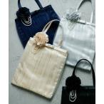 クラッチバッグ パーティーバッグ コサージュ付きパーティーサブバッグ レディース