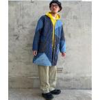 ショッピングジョンブル ノーカラーコート コート 「rebear by Johnbull」リバーシブルパッチワークコート メンズ