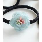  резинка для волос [ сделано в Японии ] Ben ji- цветок резинка для волос (3color) "конский хвост" . цветок мята лаванда белый 