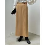 スカート 「低身長/高身長サイズ有」「イージーケア」カットジョーゼットバックスリットロングスカート