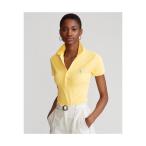 ポロシャツ ポロ スリム フィット ストレッチ ポロシャツ レディース