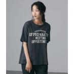 tシャツ Tシャツ 布帛切替アメカジロゴTEE　＊◆