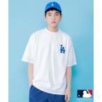 ショッピング半袖トップス プリント ロゴ tシャツ Tシャツ メンズ MLB/メジャーリーグベースボール ロゴ刺繍 ラバープリント 球団ロゴ バックプリント スリット 半袖 Tee シャツ t