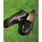 ローファー HARUTA　ハルタ　本革　ヒールアップコインローファー #473 レディース