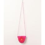 ショルダーバッグ バッグ コサージュ付きストローミニショルダーバッグ レディース