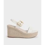 レディース サンダル バックル エスパドリーユ ウェッジ / Buckled Espadrille Wedges