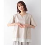 tシャツ Tシャツ フェイクレイヤーＶネックプルオーバー/278863 レディース