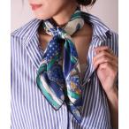 スカーフ バンダナ (CR)「ユニセックス」タッセル 柄 プリント スカーフ「70cm×70cm」 レディース メンズ