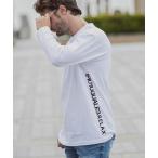 tシャツ 「WEB・直営店限定」1PIU1UGUALE3 RELAX(ウノピゥウノウグァーレトレ リラックス)サイドロゴ ベーシックシルエット 長袖T