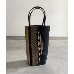 ショッピングカゴバッグ バッグ カゴバッグ レディース KIS Design:Abaca patch tote L