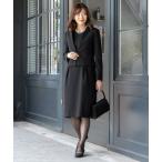 セットアップ 洗えるブラックフォーマル　Vカラージャケット・ワンピースセットアップ　喪服・礼服 レディース