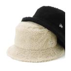 帽子 ハット ニューエラ バケットハット ミンクフリースボアファー 無地 メンズ レディース