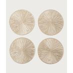 ランチョンマット サレンダーコースター4pcs ゴールド