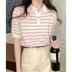 tシャツ ボーダーポロシャツ レディース