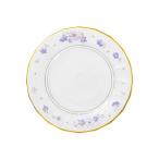 食器 フラワーフリル ガラスプレート パープル