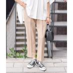 パンツ □楽ちん美脚テックリネンテーパードパンツ