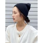 帽子 キャップ リブ編みニット帽