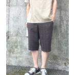 パンツ 6.5分丈リネンライクハーフパンツ メンズ