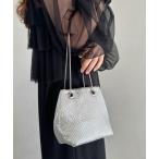 ショッピングショルダー ショルダーバッグ バッグ レディース glitter metallic shoulder Bag／グリッターメタリック巾着ショルダーバッグ