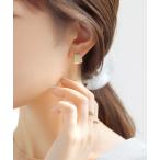 ピアス ワイドプレートカールピアス「K18ポスト」 レディース
