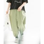パンツ Pomme裾ゴムコットンレーヨンツイルパンツ