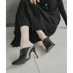 パンプス ポインテッドカバードミュール