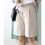 パンツ リネンライクハーフパンツ レディース