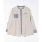ブラウス シャツ バンドカラーシャツ レディース