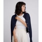 レディース カーディガン ゴールド釦コンパクトニットカーディガン